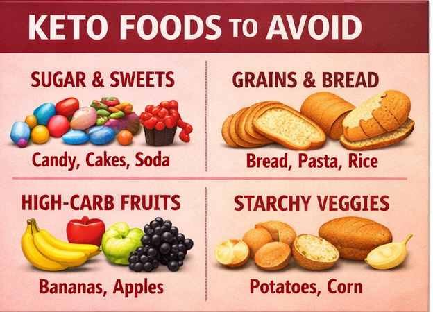 KETO FOODS TO AVOID 