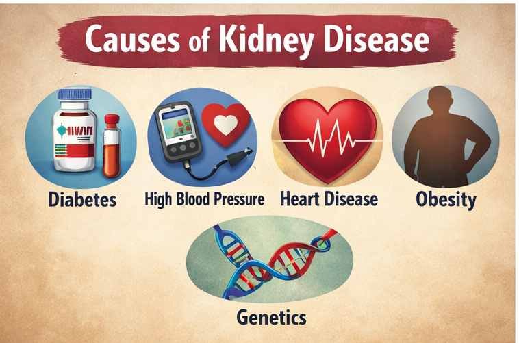 causes of kidney disease 
